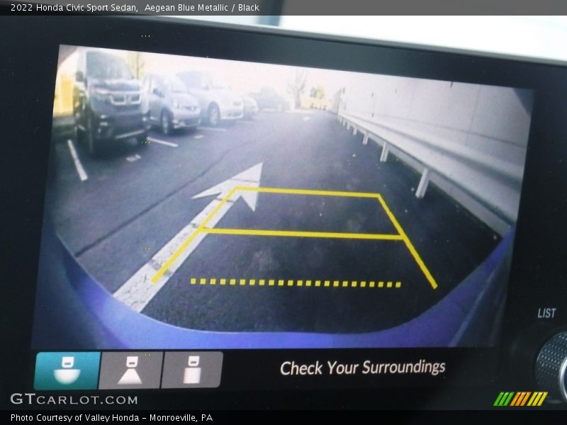 Aegean Blue Metallic / Black 2022 Honda Civic Sport Sedan