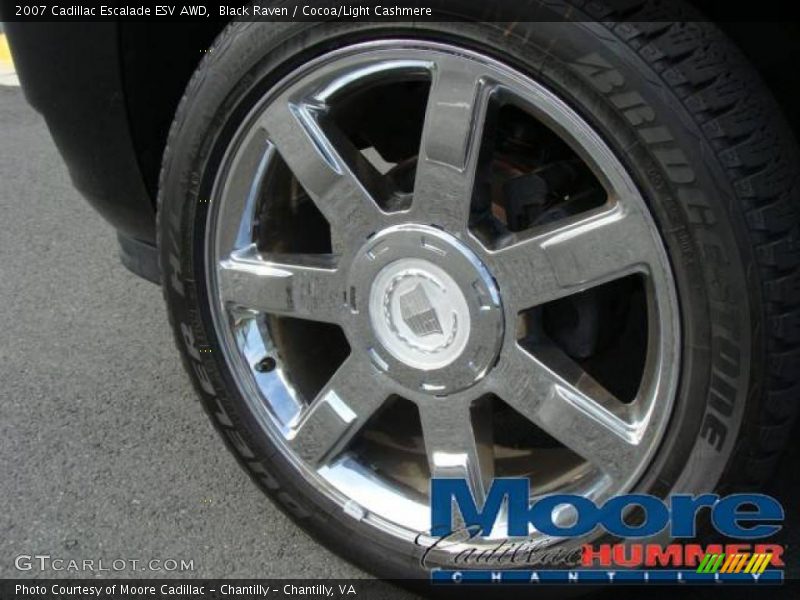 Black Raven / Cocoa/Light Cashmere 2007 Cadillac Escalade ESV AWD