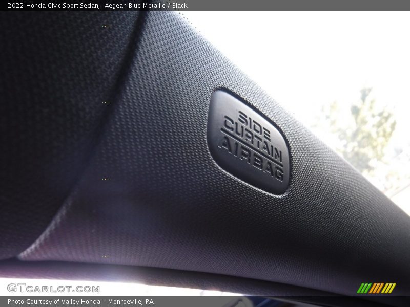 Aegean Blue Metallic / Black 2022 Honda Civic Sport Sedan