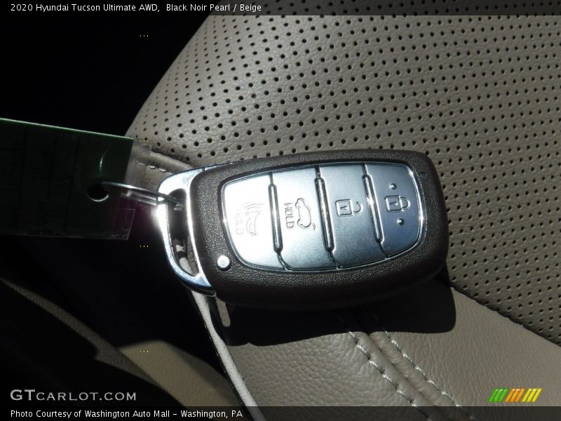 Black Noir Pearl / Beige 2020 Hyundai Tucson Ultimate AWD
