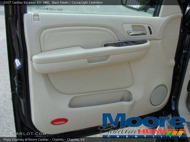 Black Raven / Cocoa/Light Cashmere 2007 Cadillac Escalade ESV AWD