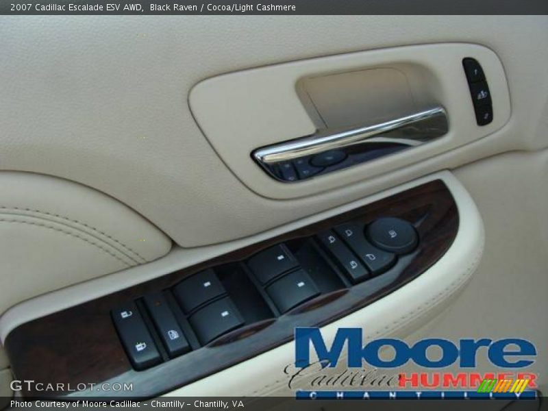 Black Raven / Cocoa/Light Cashmere 2007 Cadillac Escalade ESV AWD