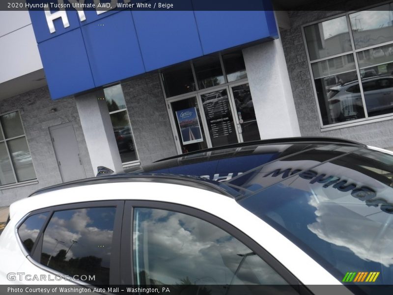 Winter White / Beige 2020 Hyundai Tucson Ultimate AWD