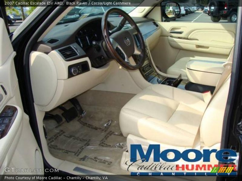 Black Raven / Cocoa/Light Cashmere 2007 Cadillac Escalade ESV AWD