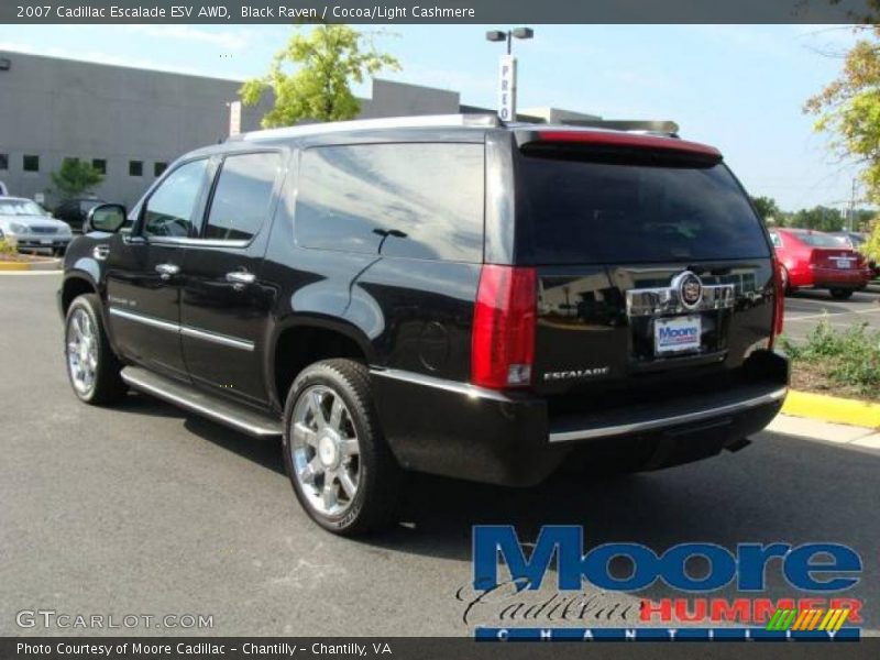 Black Raven / Cocoa/Light Cashmere 2007 Cadillac Escalade ESV AWD