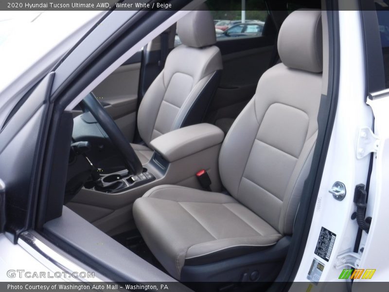 Winter White / Beige 2020 Hyundai Tucson Ultimate AWD