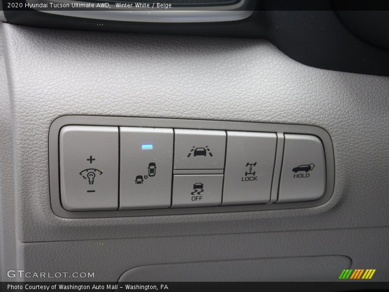Winter White / Beige 2020 Hyundai Tucson Ultimate AWD