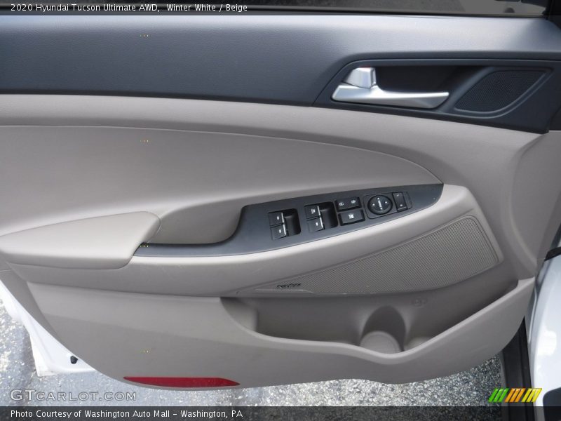 Winter White / Beige 2020 Hyundai Tucson Ultimate AWD
