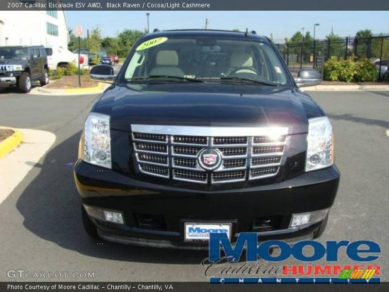 Black Raven / Cocoa/Light Cashmere 2007 Cadillac Escalade ESV AWD