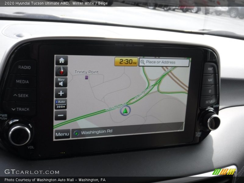 Winter White / Beige 2020 Hyundai Tucson Ultimate AWD