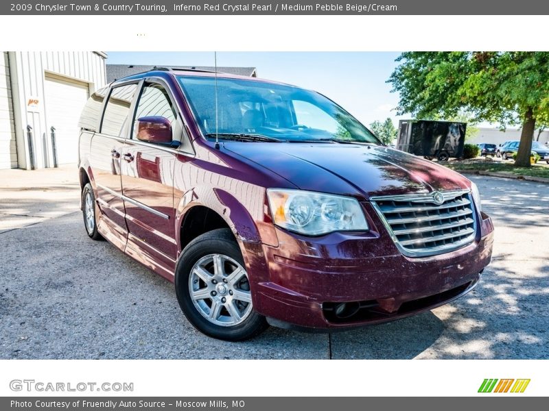 Inferno Red Crystal Pearl / Medium Pebble Beige/Cream 2009 Chrysler Town & Country Touring