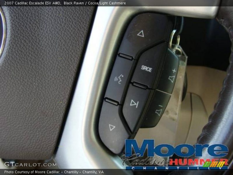 Black Raven / Cocoa/Light Cashmere 2007 Cadillac Escalade ESV AWD