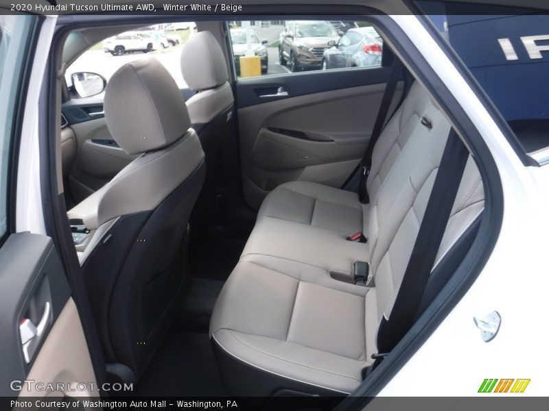 Winter White / Beige 2020 Hyundai Tucson Ultimate AWD