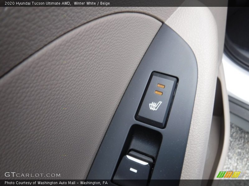 Winter White / Beige 2020 Hyundai Tucson Ultimate AWD