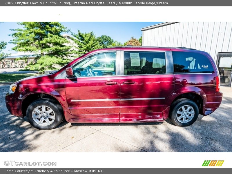 Inferno Red Crystal Pearl / Medium Pebble Beige/Cream 2009 Chrysler Town & Country Touring