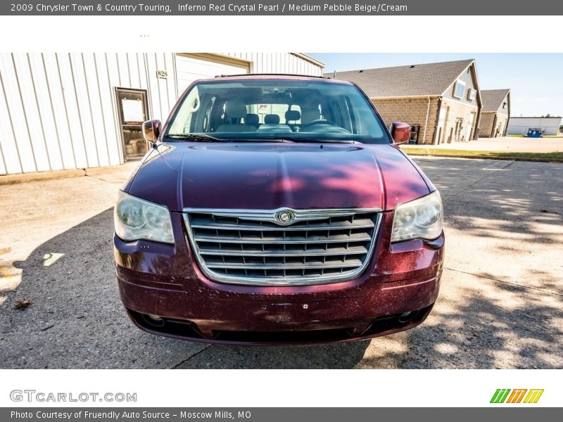 Inferno Red Crystal Pearl / Medium Pebble Beige/Cream 2009 Chrysler Town & Country Touring