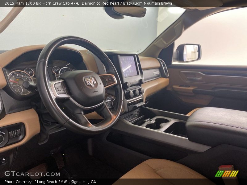Delmonico Red Pearl / Black/Light Mountain Brown 2019 Ram 1500 Big Horn Crew Cab 4x4