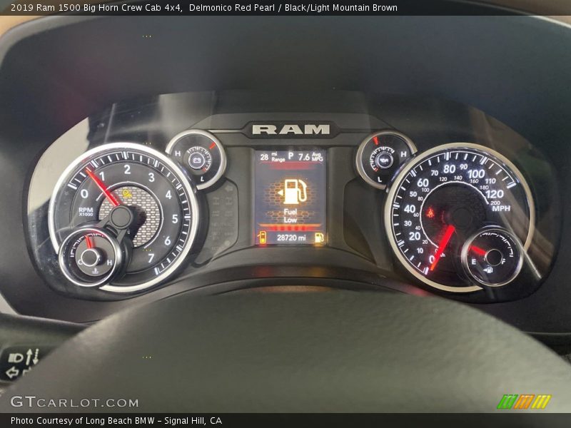 Delmonico Red Pearl / Black/Light Mountain Brown 2019 Ram 1500 Big Horn Crew Cab 4x4