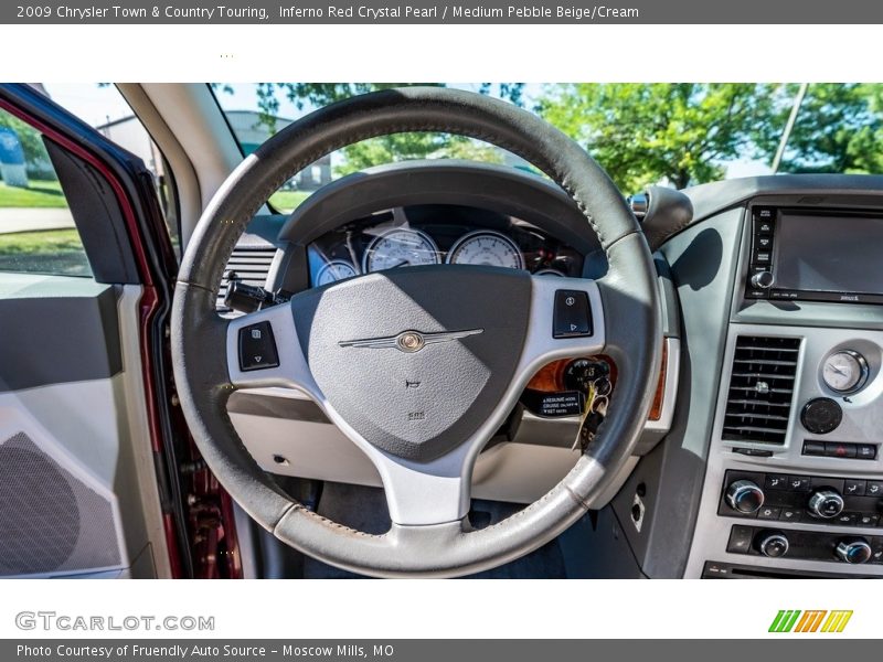 Inferno Red Crystal Pearl / Medium Pebble Beige/Cream 2009 Chrysler Town & Country Touring