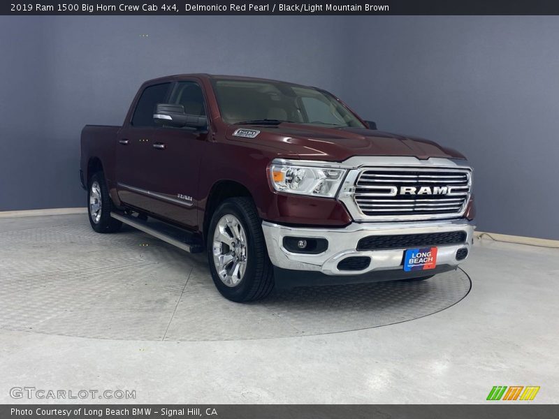Delmonico Red Pearl / Black/Light Mountain Brown 2019 Ram 1500 Big Horn Crew Cab 4x4