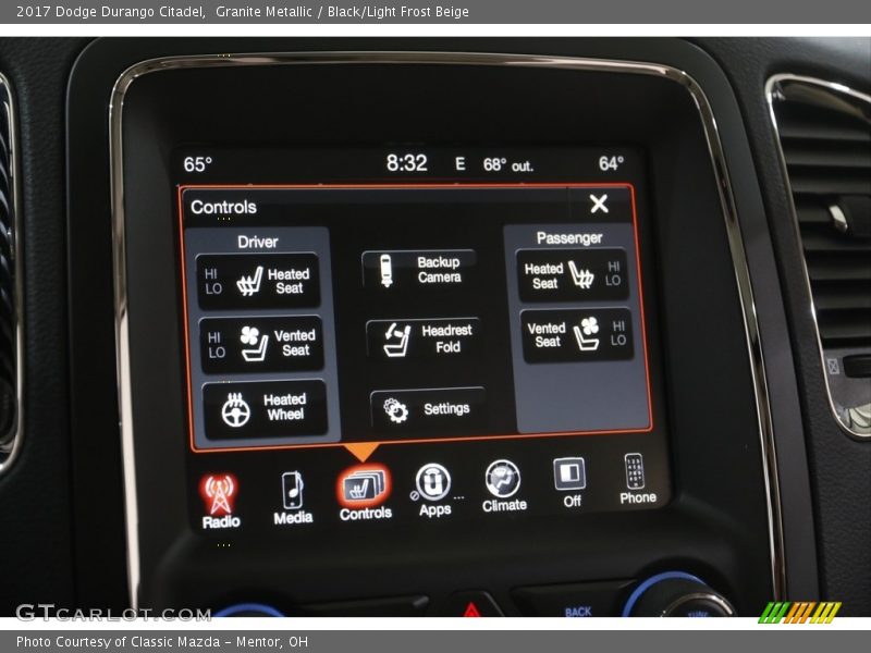 Controls of 2017 Durango Citadel