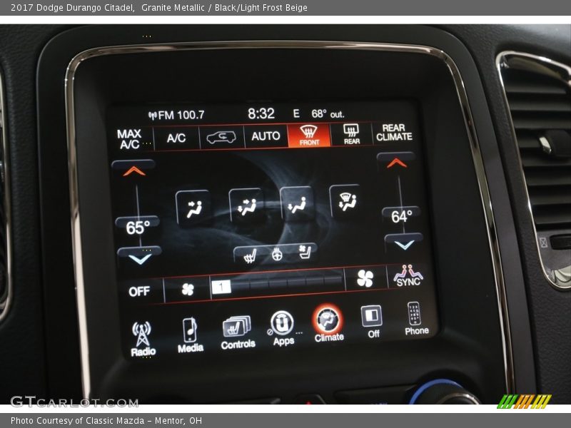 Controls of 2017 Durango Citadel