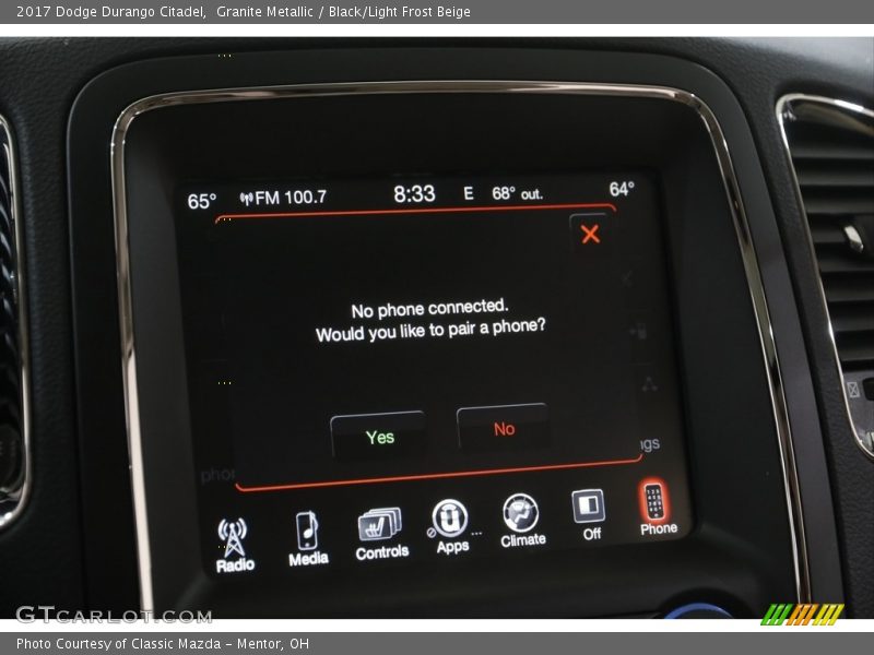 Controls of 2017 Durango Citadel