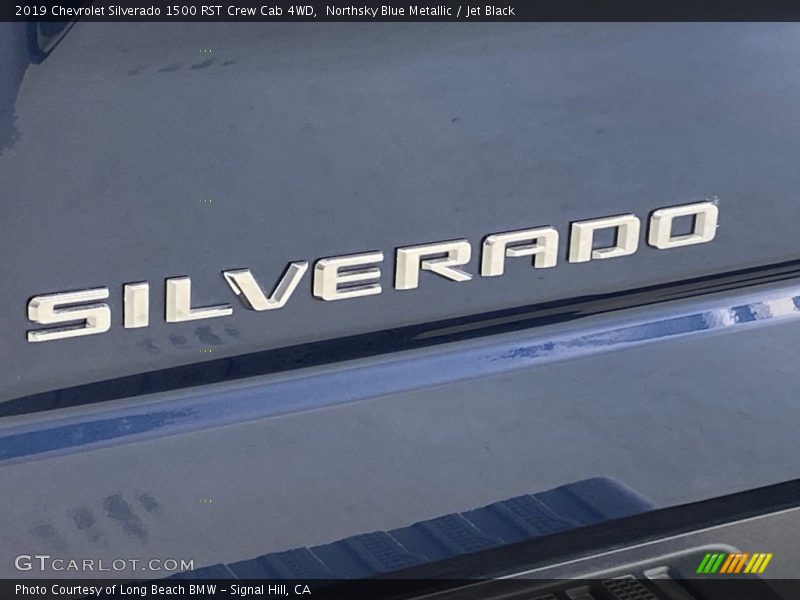 Northsky Blue Metallic / Jet Black 2019 Chevrolet Silverado 1500 RST Crew Cab 4WD