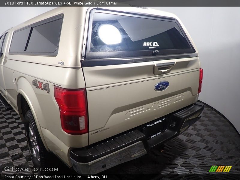 White Gold / Light Camel 2018 Ford F150 Lariat SuperCab 4x4