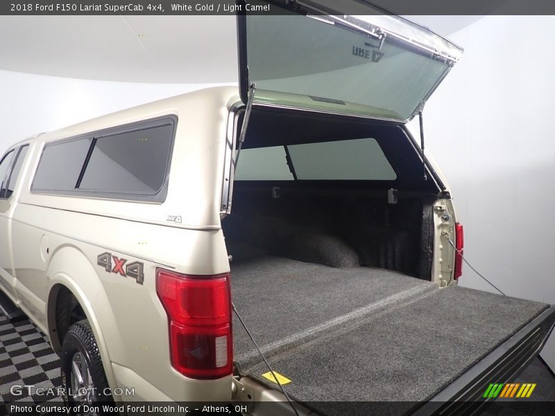 White Gold / Light Camel 2018 Ford F150 Lariat SuperCab 4x4