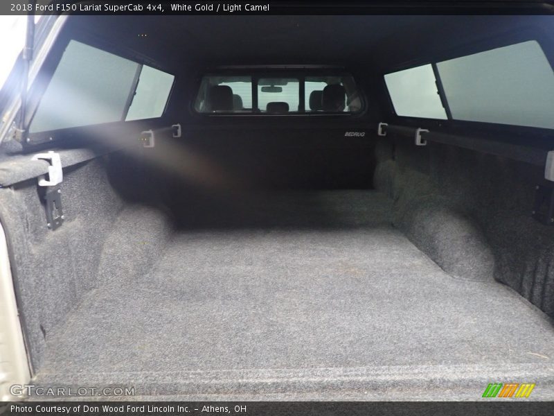 White Gold / Light Camel 2018 Ford F150 Lariat SuperCab 4x4