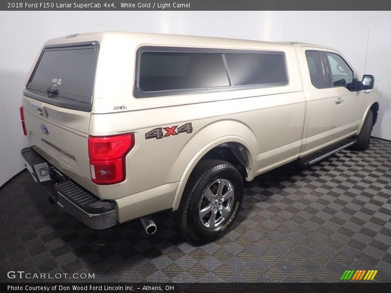 White Gold / Light Camel 2018 Ford F150 Lariat SuperCab 4x4