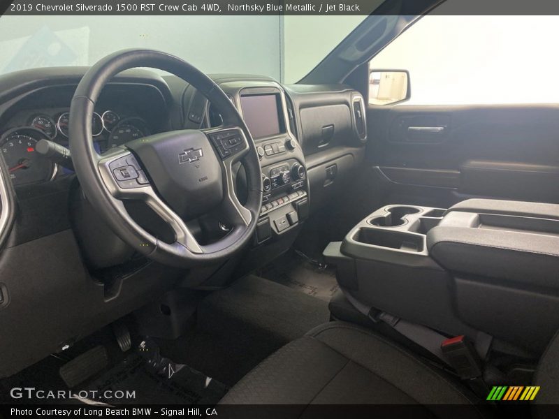 Northsky Blue Metallic / Jet Black 2019 Chevrolet Silverado 1500 RST Crew Cab 4WD