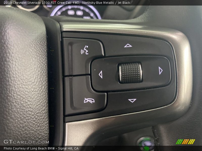 Northsky Blue Metallic / Jet Black 2019 Chevrolet Silverado 1500 RST Crew Cab 4WD