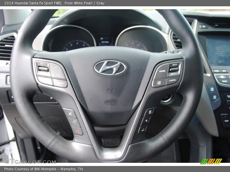 Frost White Pearl / Gray 2014 Hyundai Santa Fe Sport FWD