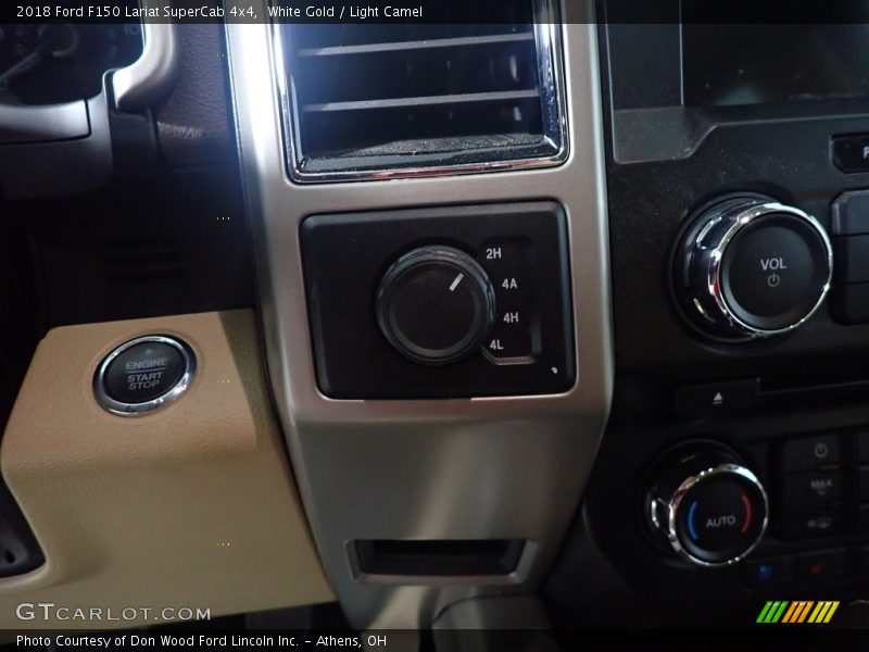 White Gold / Light Camel 2018 Ford F150 Lariat SuperCab 4x4