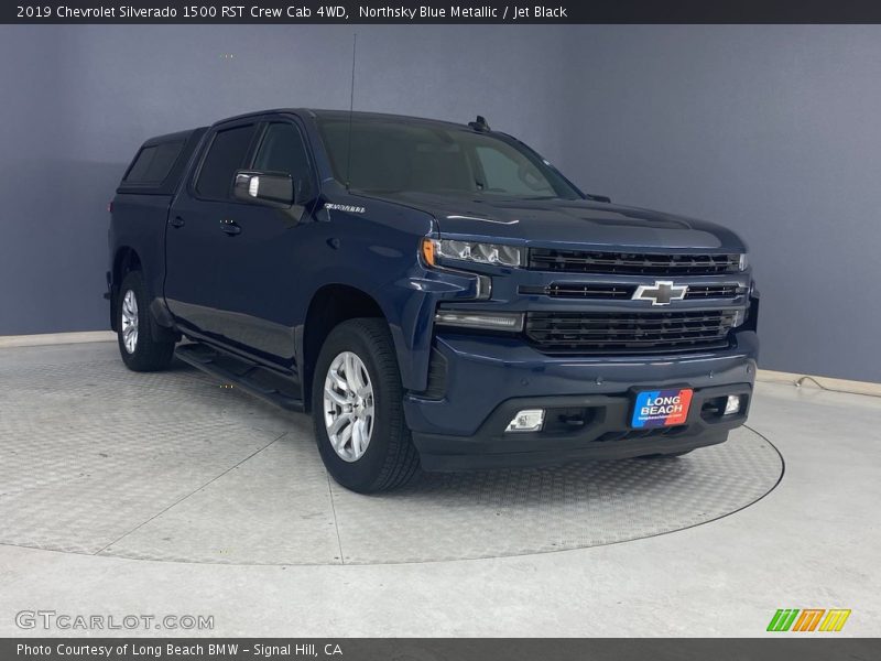 Northsky Blue Metallic / Jet Black 2019 Chevrolet Silverado 1500 RST Crew Cab 4WD