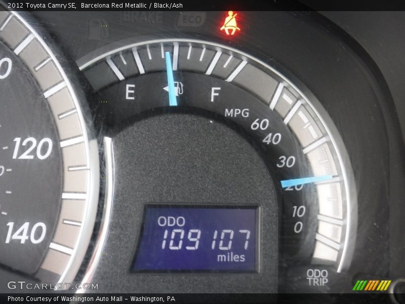 Barcelona Red Metallic / Black/Ash 2012 Toyota Camry SE