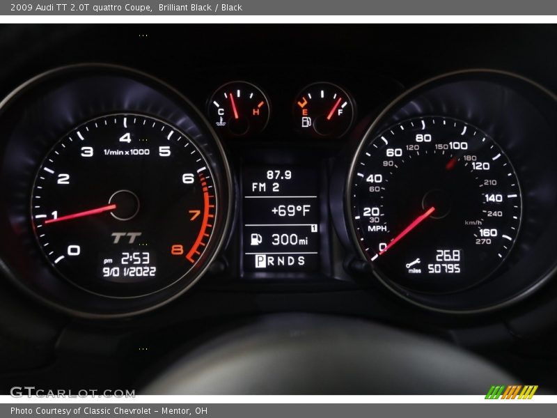 Brilliant Black / Black 2009 Audi TT 2.0T quattro Coupe
