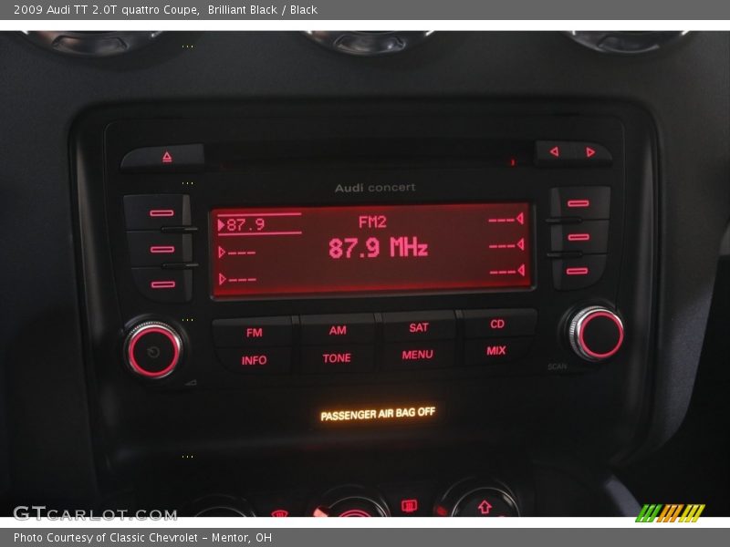 Brilliant Black / Black 2009 Audi TT 2.0T quattro Coupe