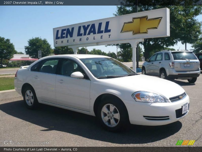 White / Gray 2007 Chevrolet Impala LT