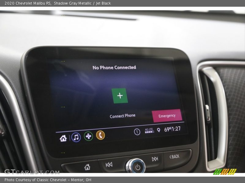Shadow Gray Metallic / Jet Black 2020 Chevrolet Malibu RS