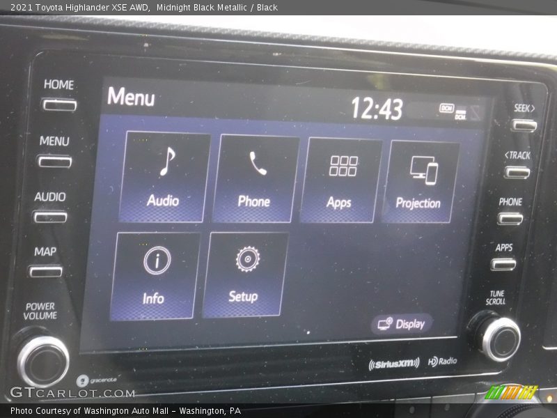 Midnight Black Metallic / Black 2021 Toyota Highlander XSE AWD