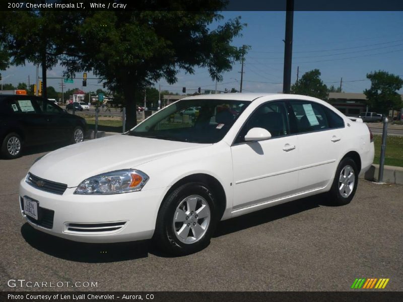 White / Gray 2007 Chevrolet Impala LT