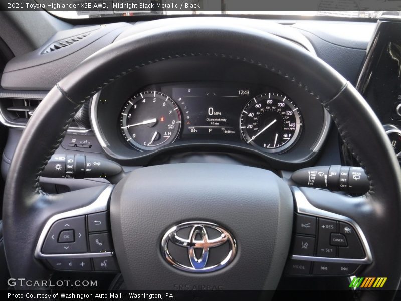 Midnight Black Metallic / Black 2021 Toyota Highlander XSE AWD