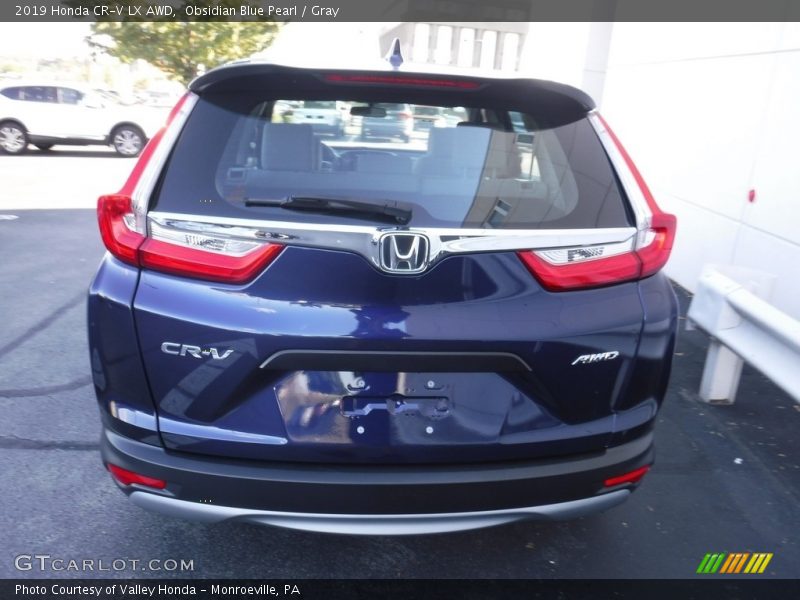 Obsidian Blue Pearl / Gray 2019 Honda CR-V LX AWD