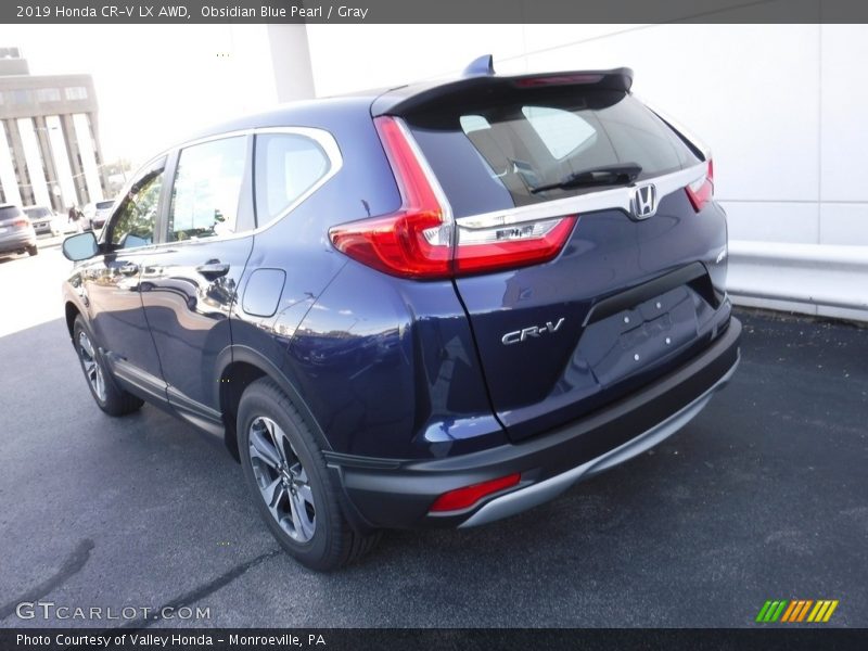 Obsidian Blue Pearl / Gray 2019 Honda CR-V LX AWD