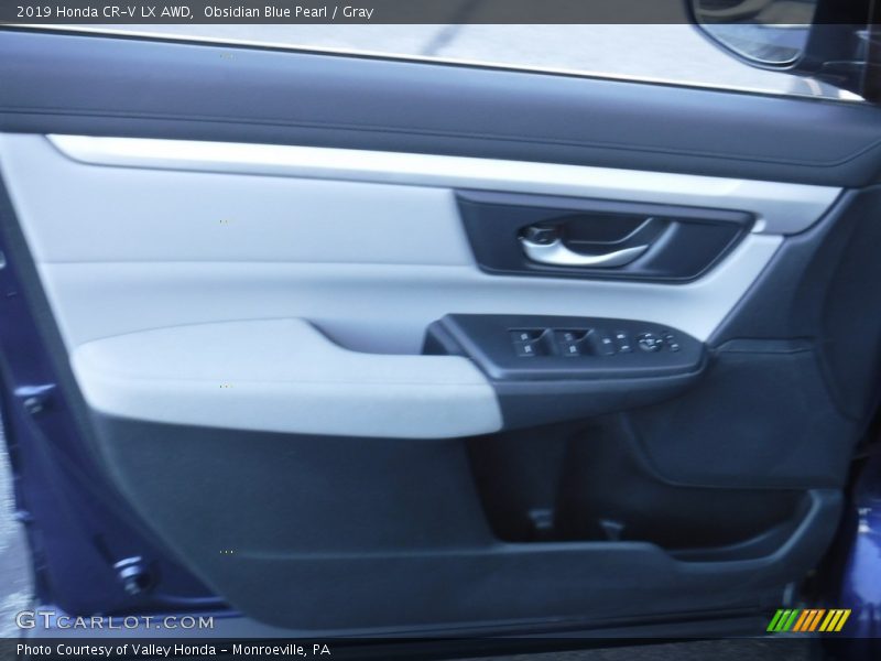 Obsidian Blue Pearl / Gray 2019 Honda CR-V LX AWD