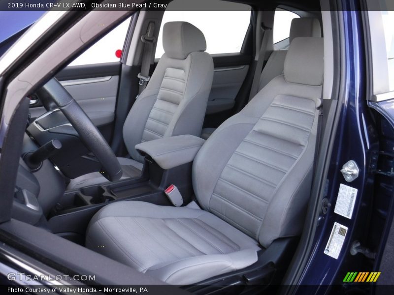 Obsidian Blue Pearl / Gray 2019 Honda CR-V LX AWD