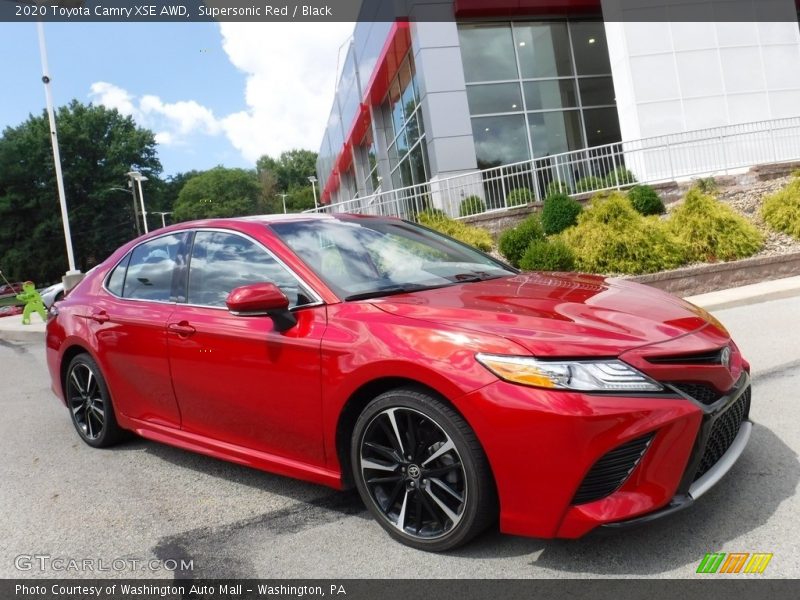 Supersonic Red / Black 2020 Toyota Camry XSE AWD